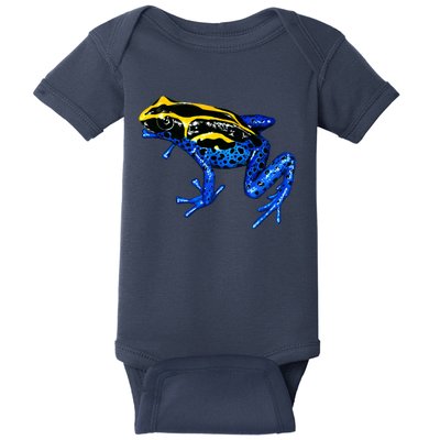 Wildlife - Yellow And Blue Frog Baby Bodysuit