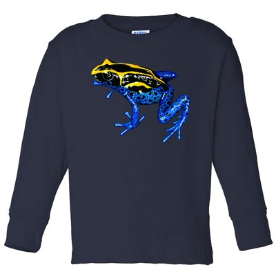 Wildlife - Yellow And Blue Frog Toddler Long Sleeve Shirt