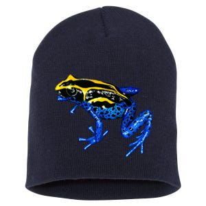 Wildlife - Yellow And Blue Frog Short Acrylic Beanie