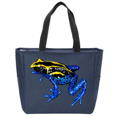 Wildlife - Yellow And Blue Frog Zip Tote Bag