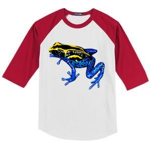 Wildlife - Yellow And Blue Frog Kids Colorblock Raglan Jersey