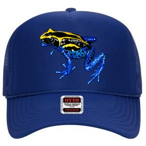 Wildlife - Yellow And Blue Frog High Crown Mesh Back Trucker Hat