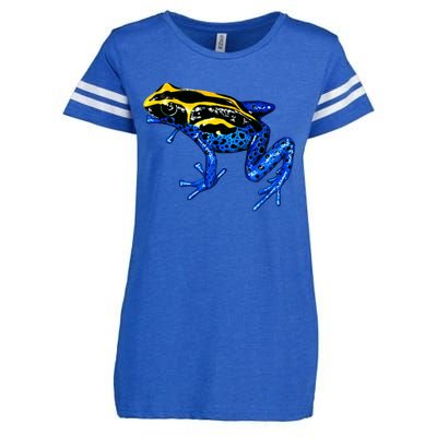 Wildlife - Yellow And Blue Frog Enza Ladies Jersey Football T-Shirt