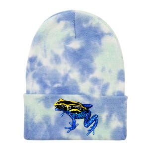 Wildlife - Yellow And Blue Frog Tie Dye 12in Knit Beanie