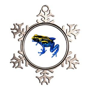 Wildlife - Yellow And Blue Frog Metallic Star Ornament