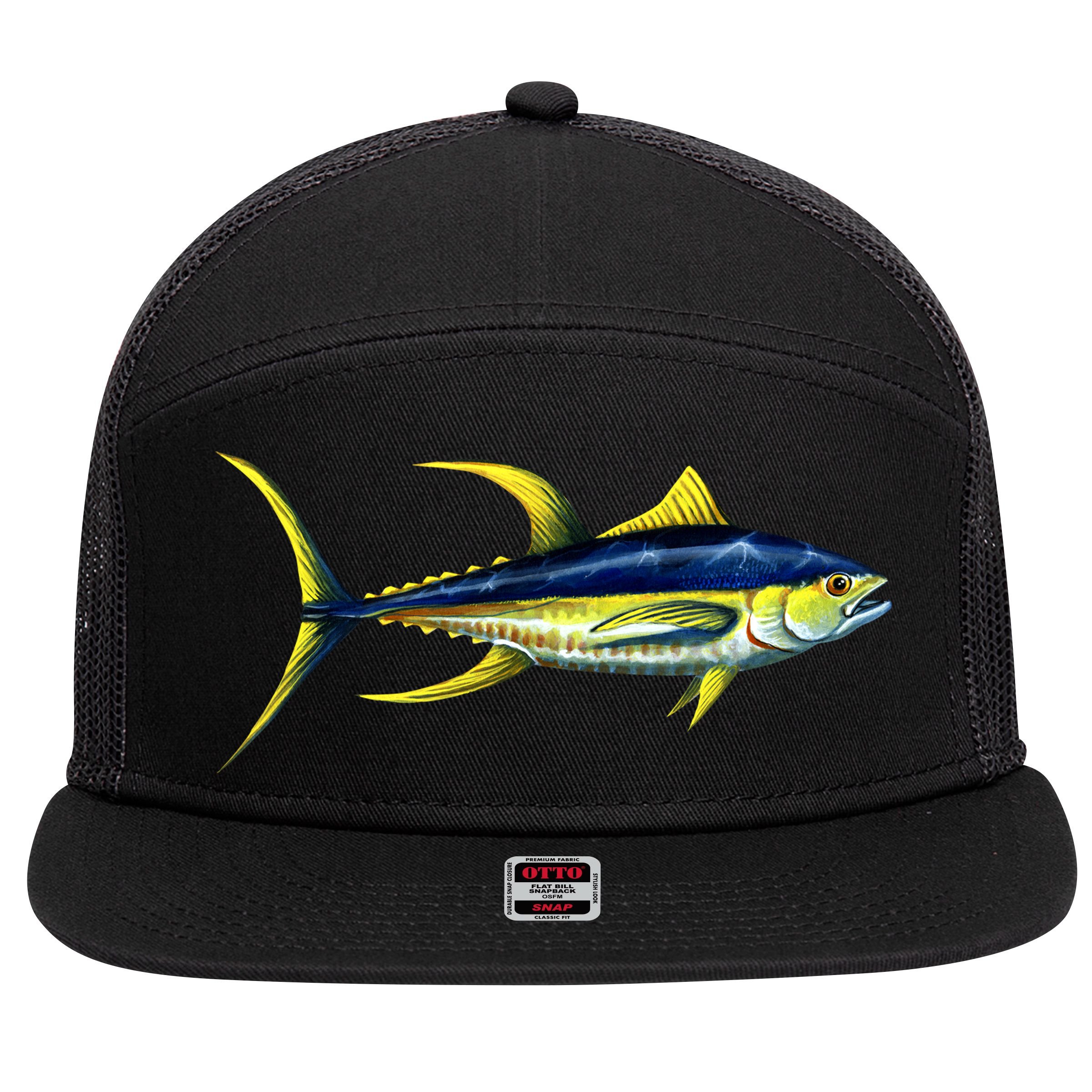 Wildlife - Yellowfin Tuna 7 Panel Mesh Trucker Snapback Hat