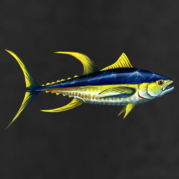 Wildlife - Yellowfin Tuna 7 Panel Mesh Trucker Snapback Hat