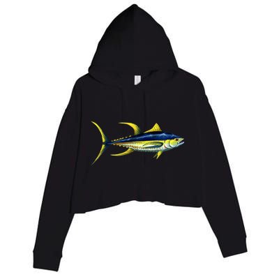 Wildlife - Yellowfin Tuna Crop Fleece Hoodie