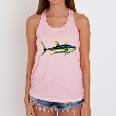 Wildlife - Yellowfin Tuna Women's Knotted Racerback Tank