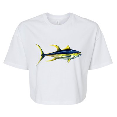 Wildlife - Yellowfin Tuna Bella+Canvas Jersey Crop Tee