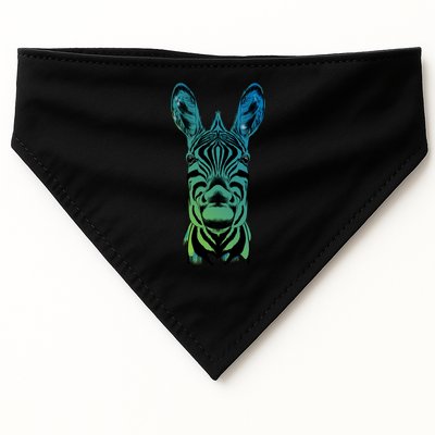 Wildlife - Zebra Head Abstract USA-Made Doggie Bandana