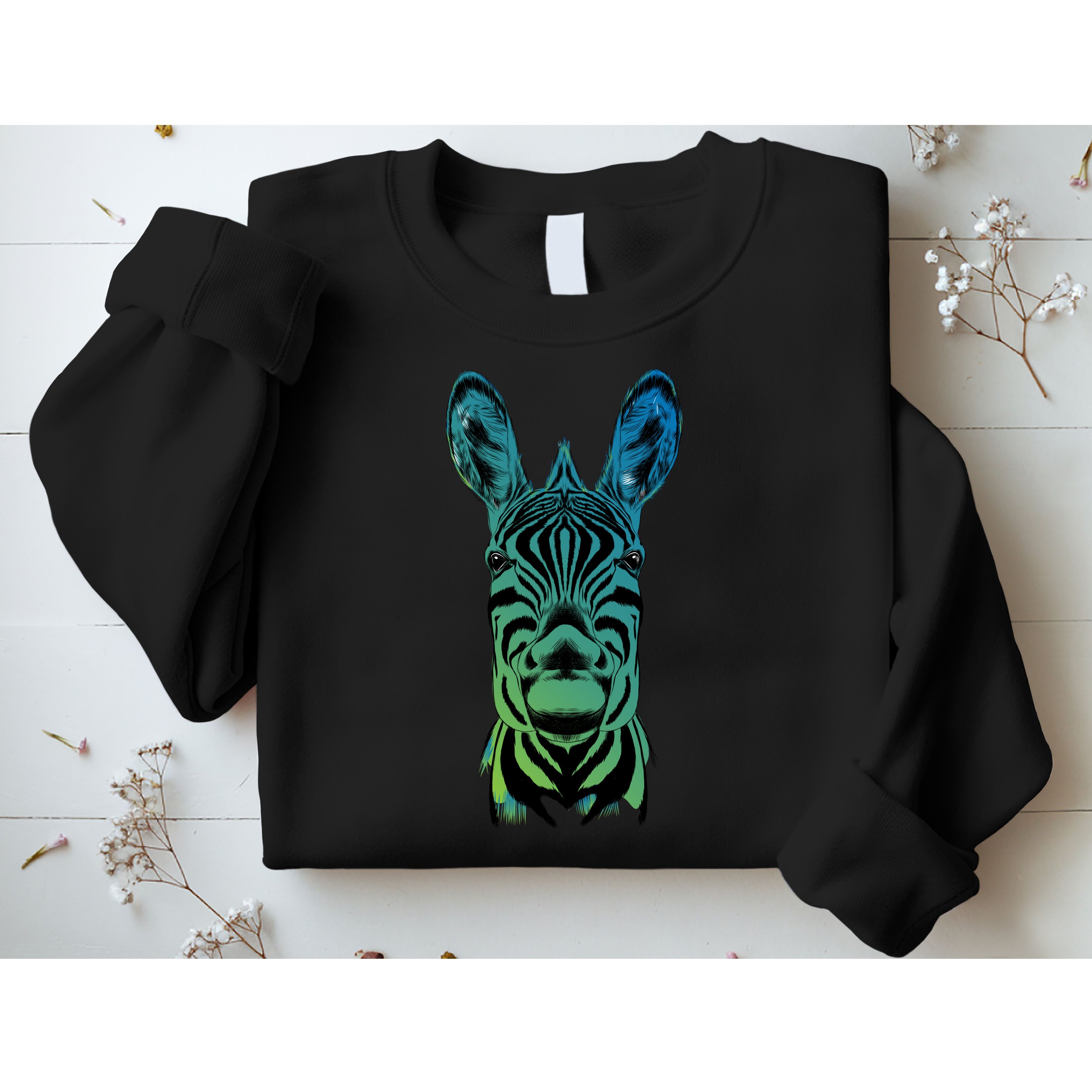 Wildlife - Zebra Head Abstract Sweatshirt