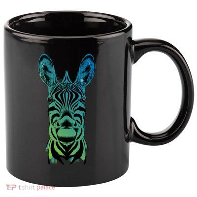 Wildlife - Zebra Head Abstract 11oz C Handle Ceramic Mug