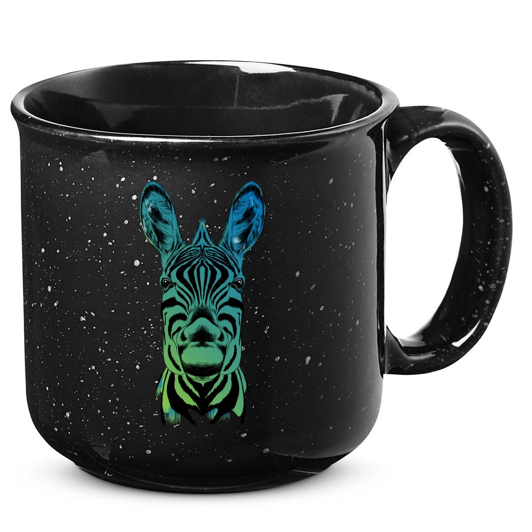 Wildlife - Zebra Head Abstract 15oz Campfire Ceramic Mug