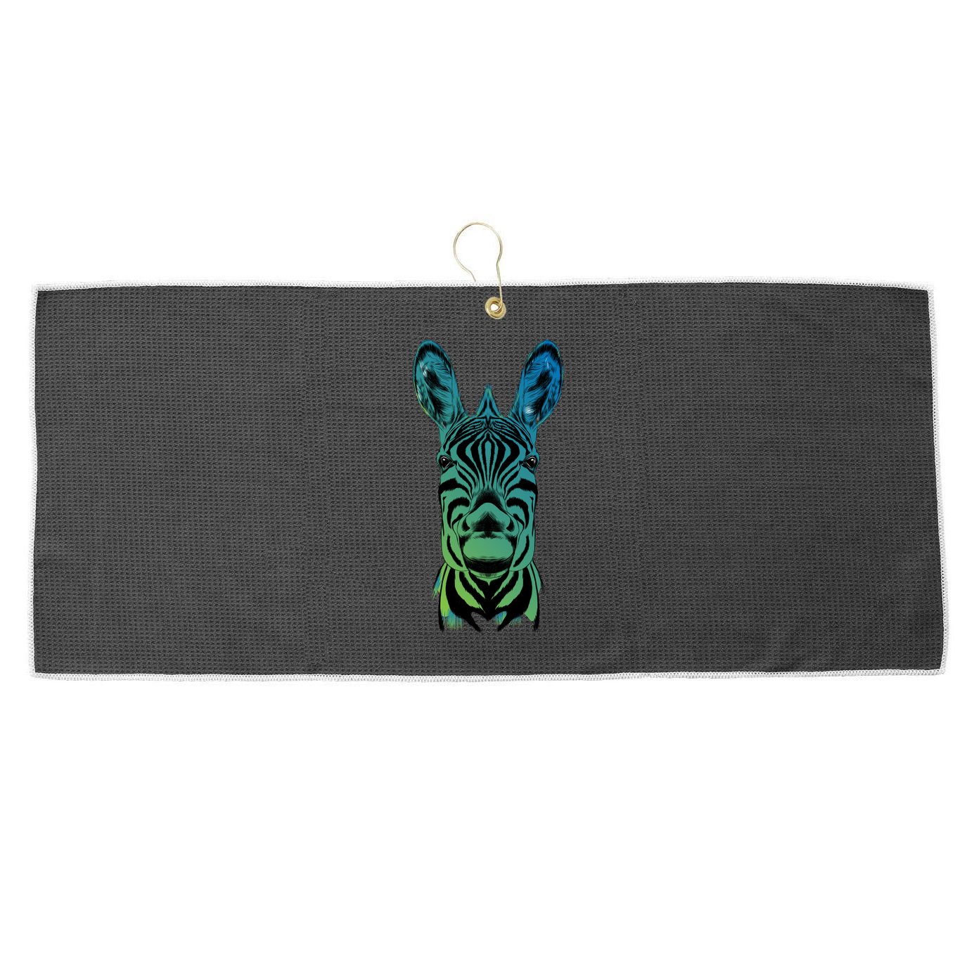 Wildlife - Zebra Head Abstract Large Microfiber Waffle Golf Towel