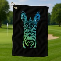 Wildlife - Zebra Head Abstract Golf Towel