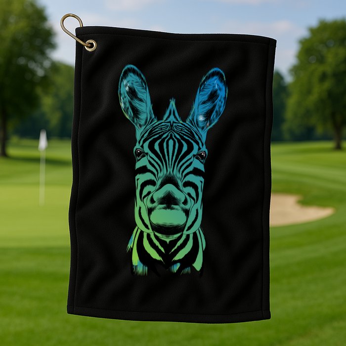Wildlife - Zebra Head Abstract Golf Towel