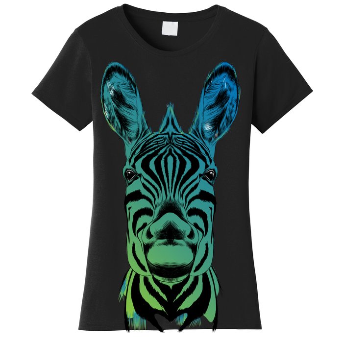 Wildlife - Zebra Head Abstract Women's T-Shirt