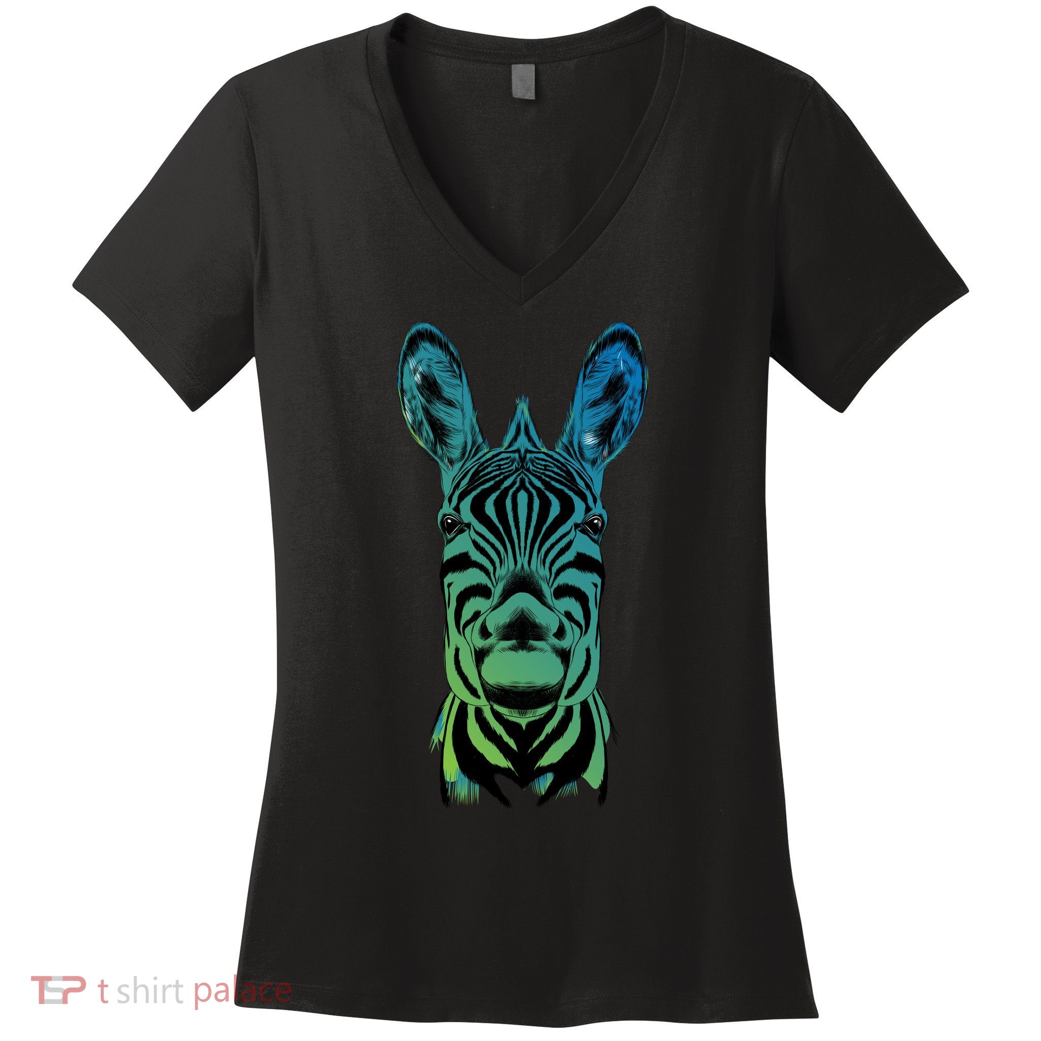 Wildlife - Zebra Head Abstract Women's V-Neck T-Shirt