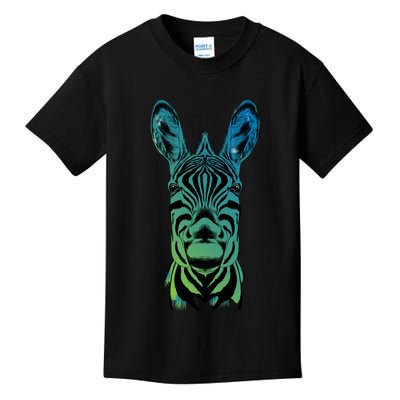Wildlife - Zebra Head Abstract Kids T-Shirt
