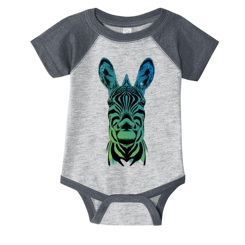 Wildlife - Zebra Head Abstract Infant Baby Jersey Bodysuit