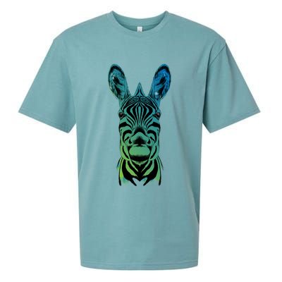 Wildlife - Zebra Head Abstract Sueded Cloud Jersey T-Shirt