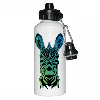 Wildlife - Zebra Head Abstract Aluminum Water Bottle 