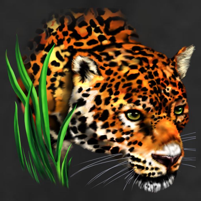 Wildlife Big Face Jaguar In Grass Portrait Cool Comfort Performance Bucket Hat