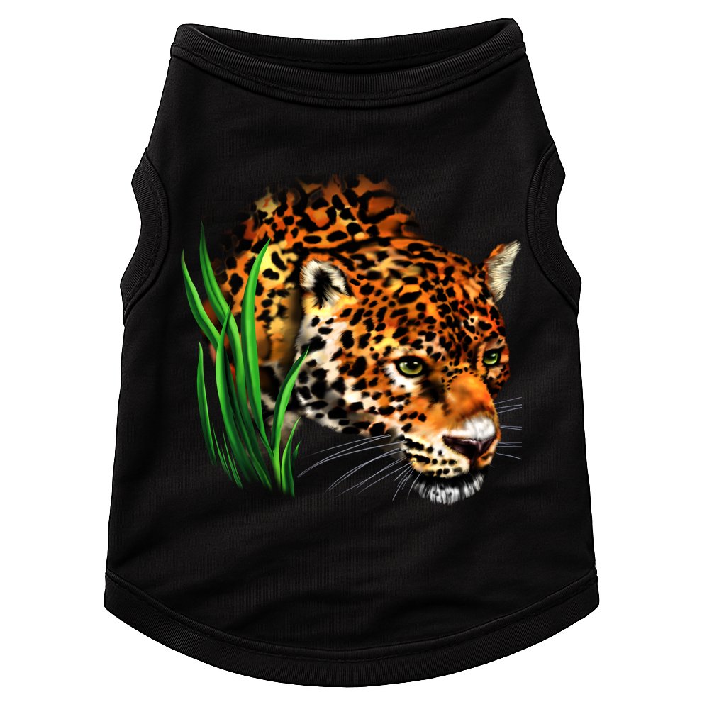 Wildlife Big Face Jaguar In Grass Portrait Doggie Tank