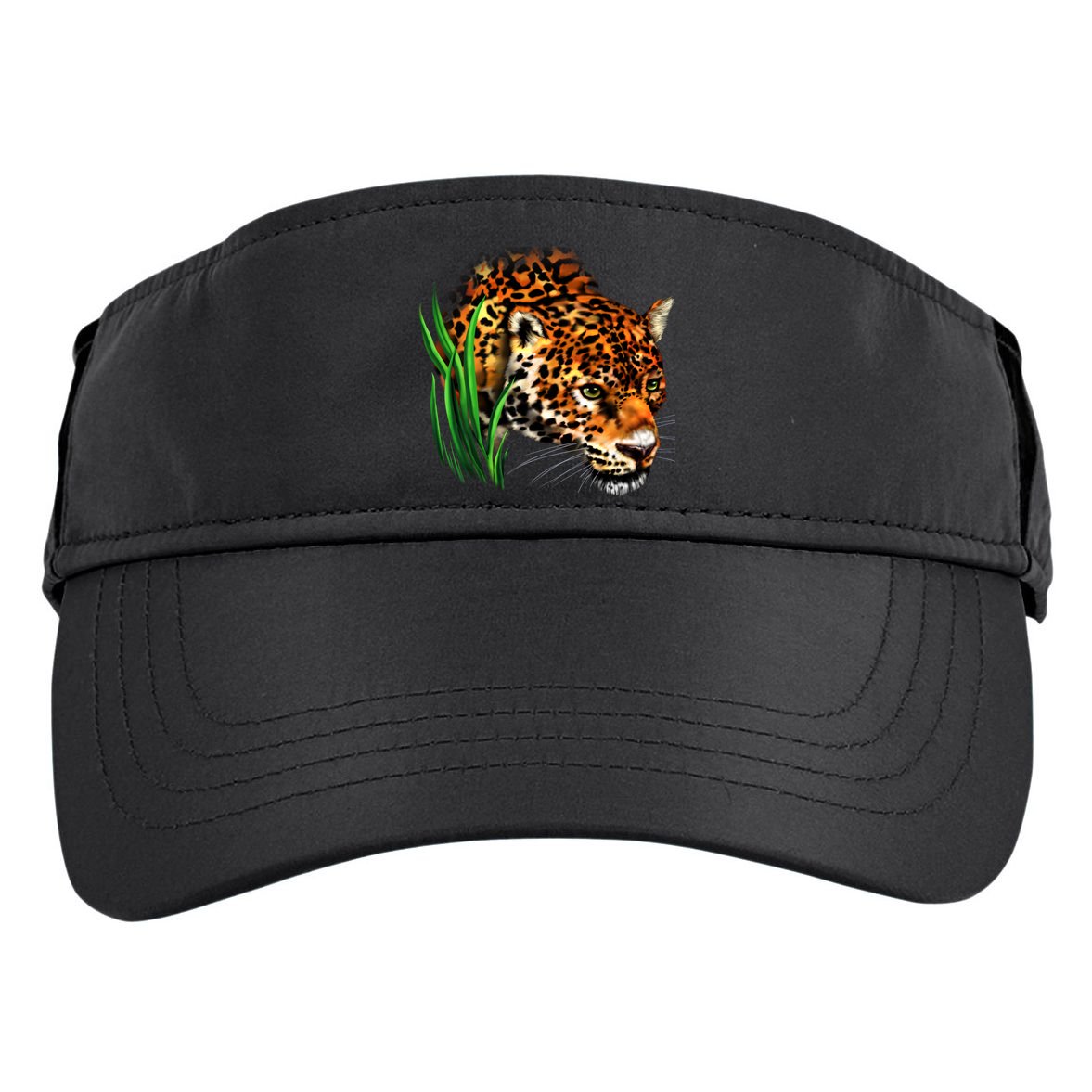 Wildlife Big Face Jaguar In Grass Portrait Adult Drive Performance Visor