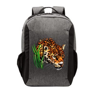 Wildlife Big Face Jaguar In Grass Portrait Vector Backpack