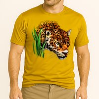 Wildlife Big Face Jaguar In Grass Portrait Cooling Performance Crew T-Shirt