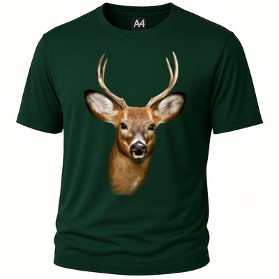 Wildlife Big Face Young Buck Deer Portrait Cooling Performance Crew T-Shirt