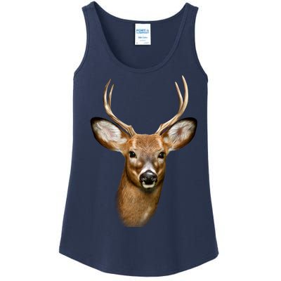 Wildlife Big Face Young Buck Deer Portrait Ladies Essential Tank