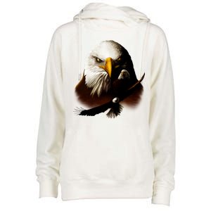 Wildlife Chopper Eagle Womens Funnel Neck Pullover Hood