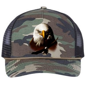 Wildlife Chopper Eagle Retro Rope Trucker Hat Cap