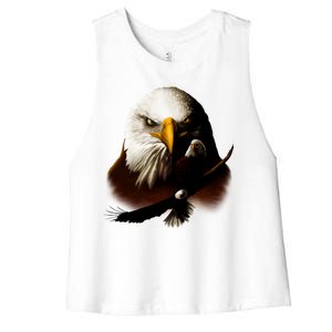 Wildlife Chopper Eagle Women's Racerback Cropped Tank