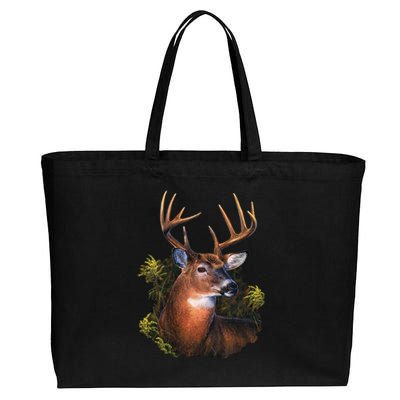 Wildlife Deer Cotton Canvas Jumbo Tote