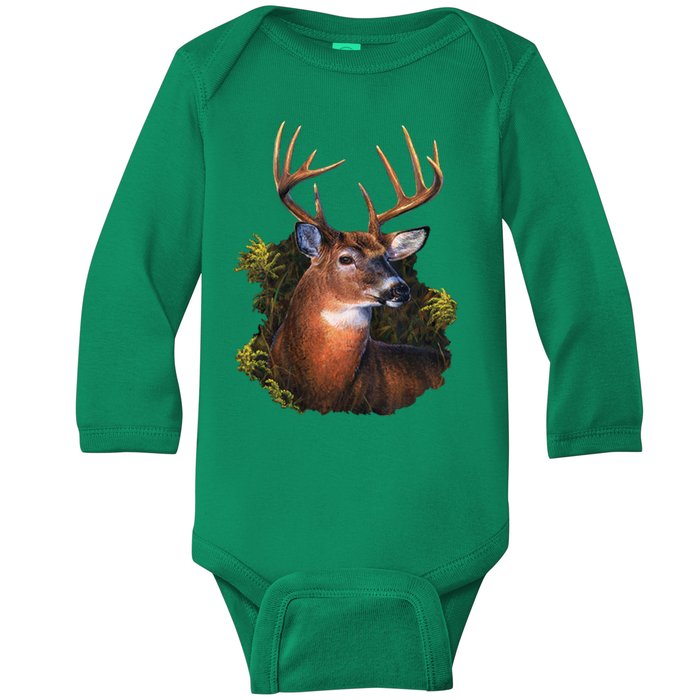 Wildlife Deer Baby Long Sleeve Bodysuit