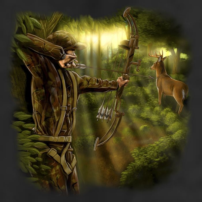 Wildlife Deer Bow Hunter Adult Drive Performance Visor