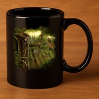 Wildlife Deer Bow Hunter 11oz C Handle Ceramic Mug