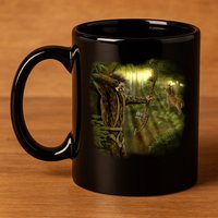 Wildlife Deer Bow Hunter 11oz C Handle Ceramic Mug