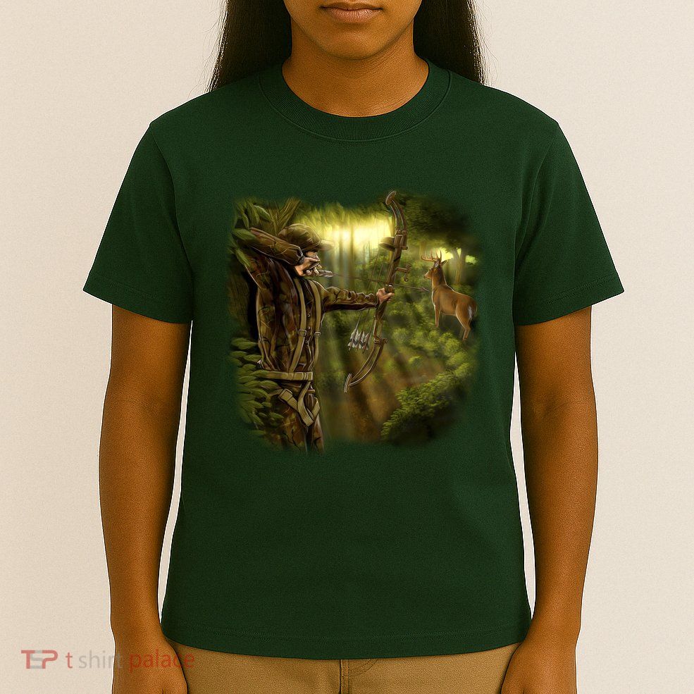 Wildlife Deer Bow Hunter T-Shirt
