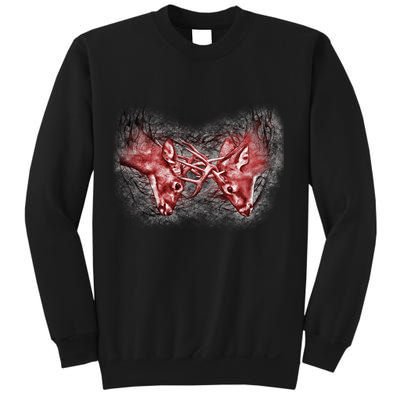 Wildlife Deer Fighting Bucks Sweatshirt