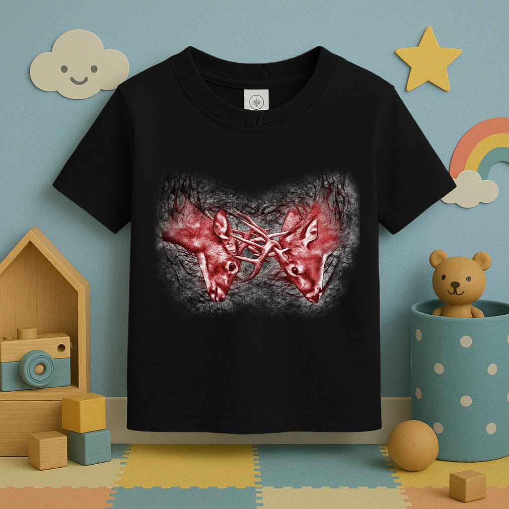 Wildlife Deer Fighting Bucks Toddler T-Shirt