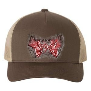 Wildlife Deer Fighting Bucks Yupoong Adult 5-Panel Trucker Hat