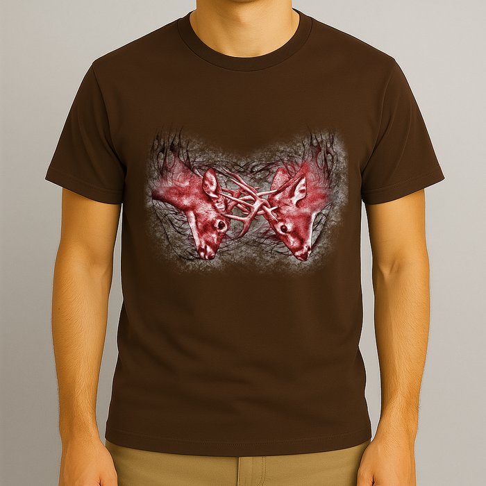 Wildlife Deer Fighting Bucks T-Shirt