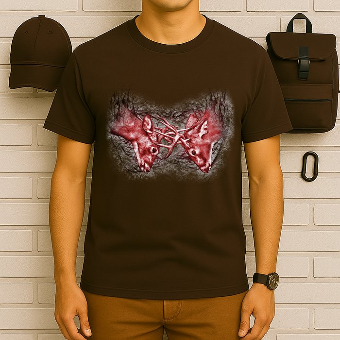 Wildlife Deer Fighting Bucks T-Shirt