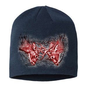 Wildlife Deer Fighting Bucks Sustainable Beanie