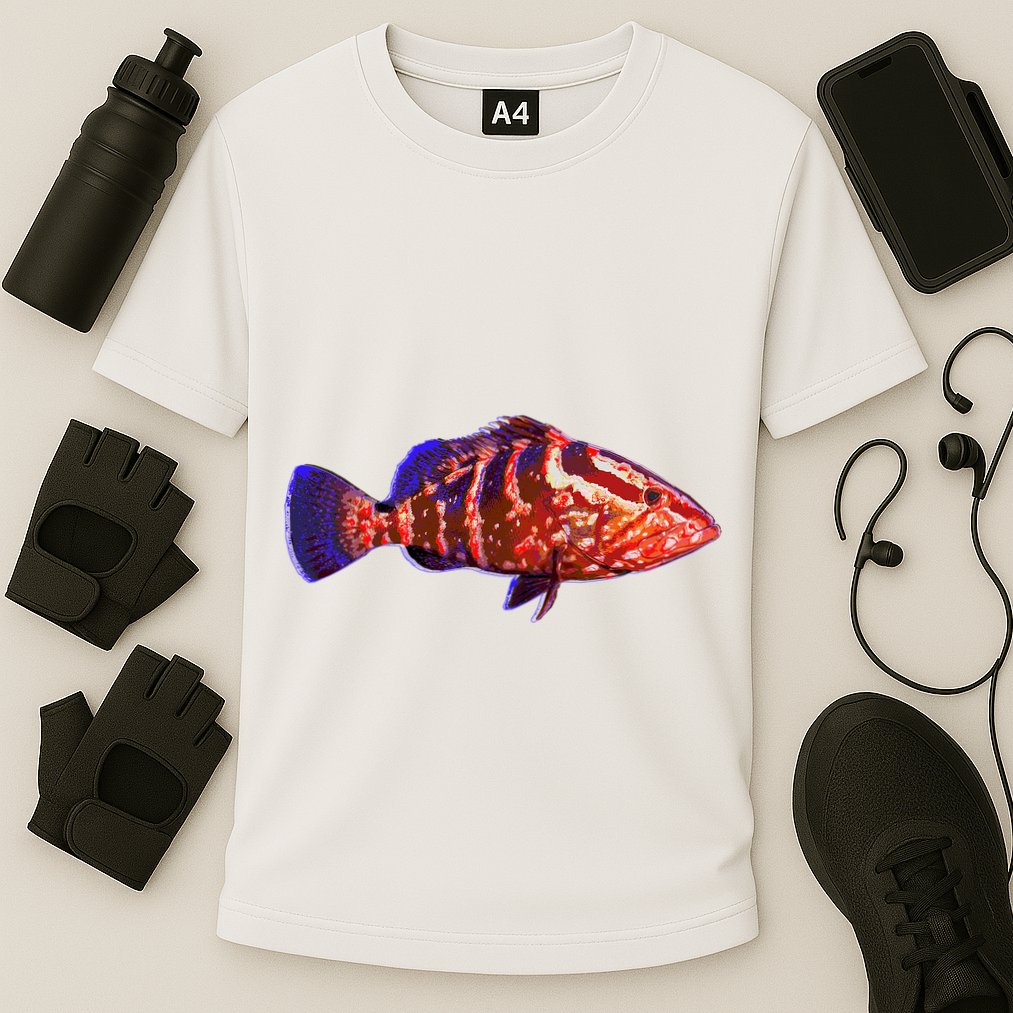 Wildlife Funky Grouper Cooling Performance Crew T-Shirt